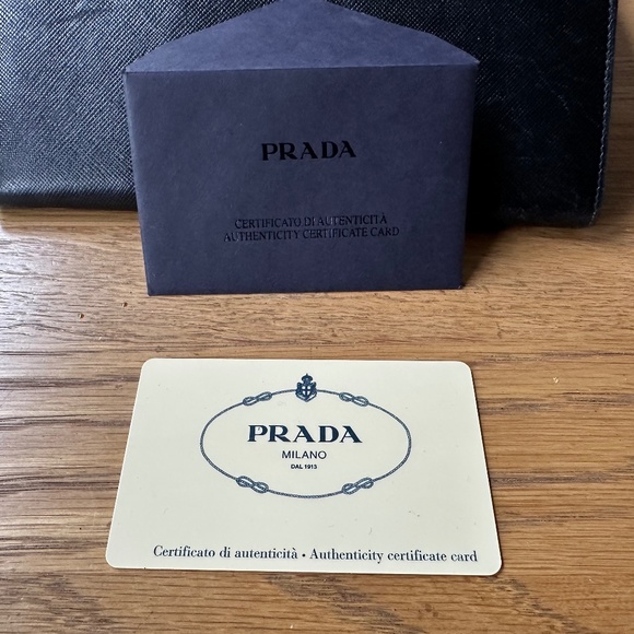 PRADA Saffiano Leather Long Wallet in Black - Picture 14 of 16